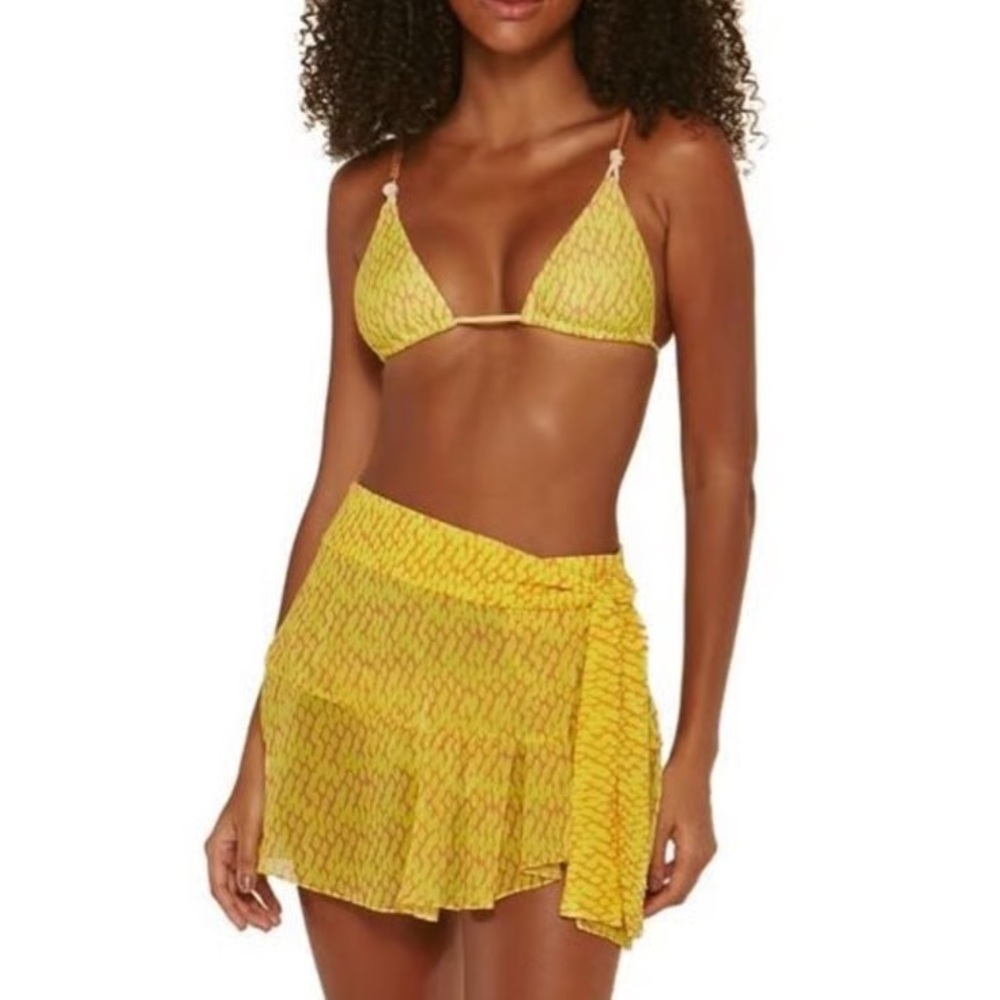 Vix Yellow Cover-Up skirt